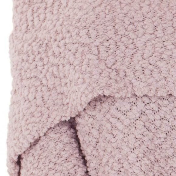 Light Pink Off The Shoulder Comfy Sweater - Picture 4 of 5